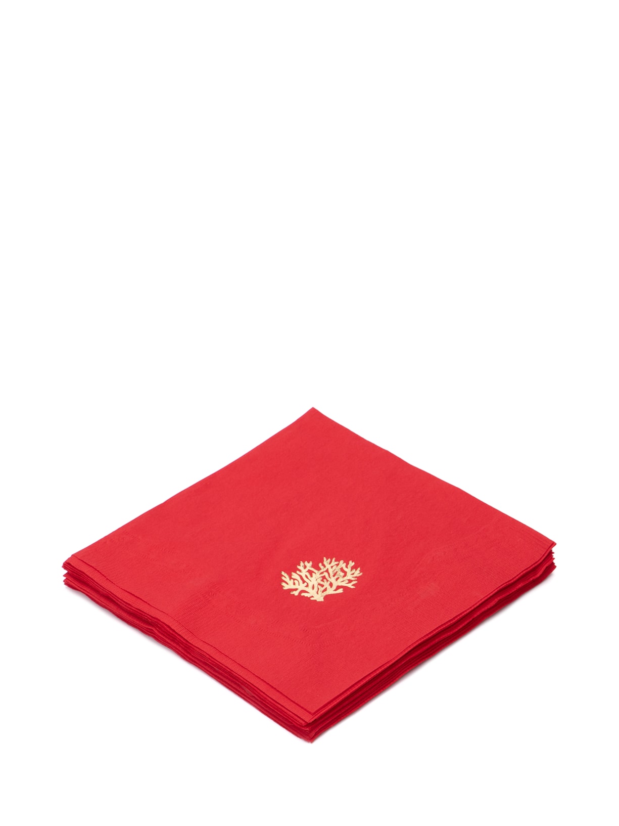 Kit de 12 Guardanapos de Papel Coral - Vermelho