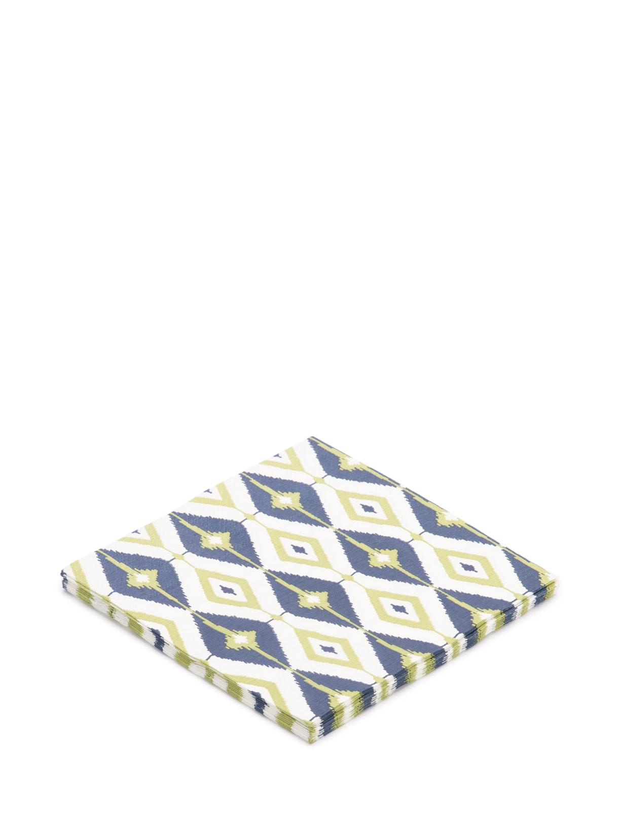 Kit De 12 Guardanapos De Papel Ikat - Azul