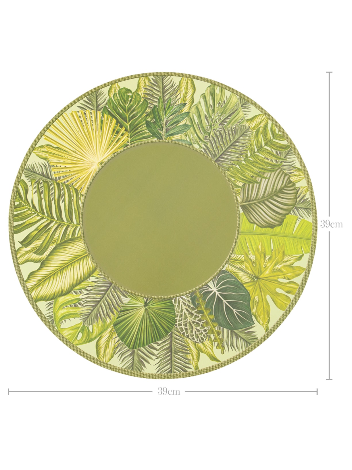 Kit de 12 Jogos Americanos Jungle Em Papel Verde Easy Home Design