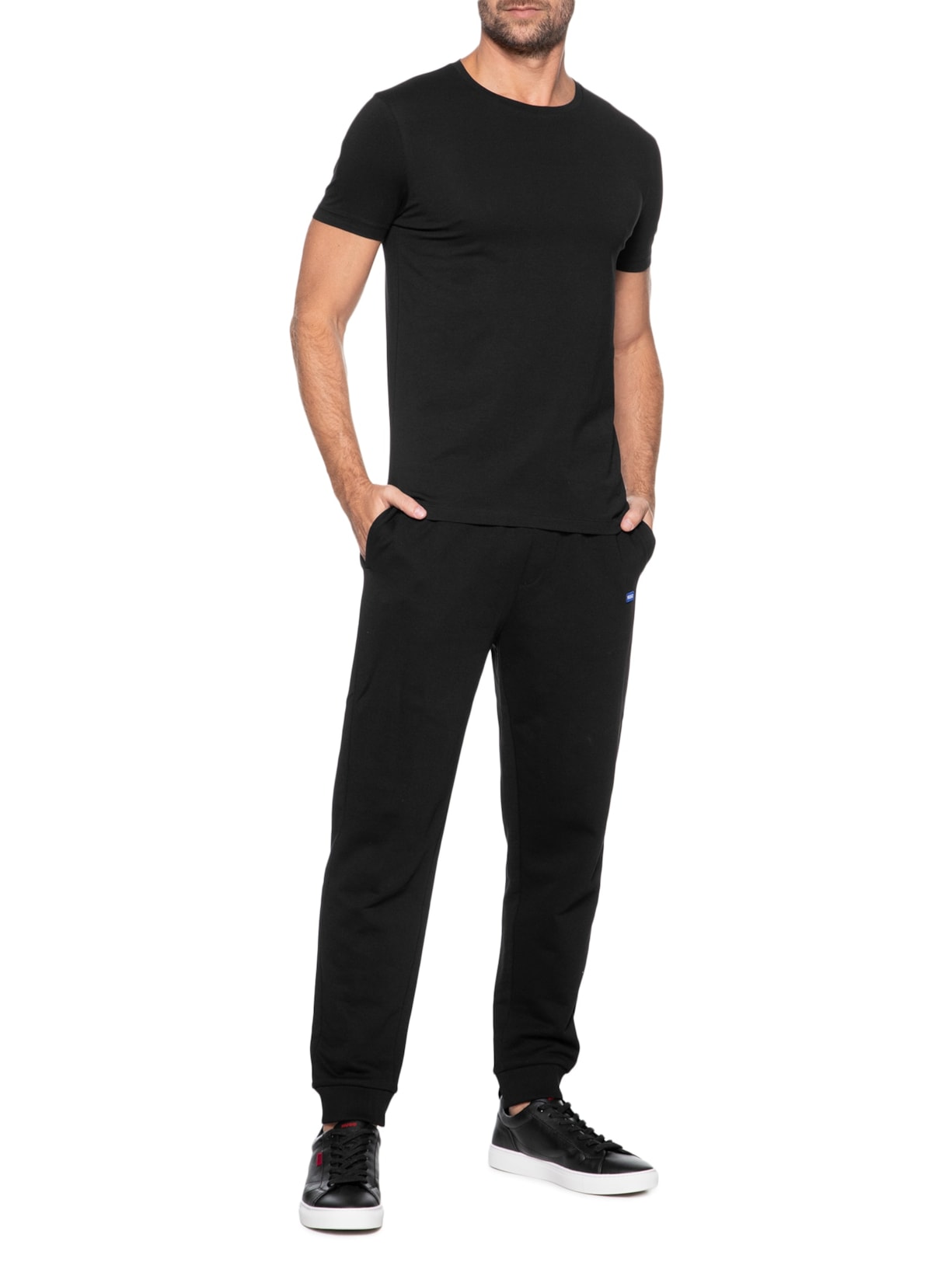 Kit De 2 Camisetas Masculina Manga Curta Preto Hugo