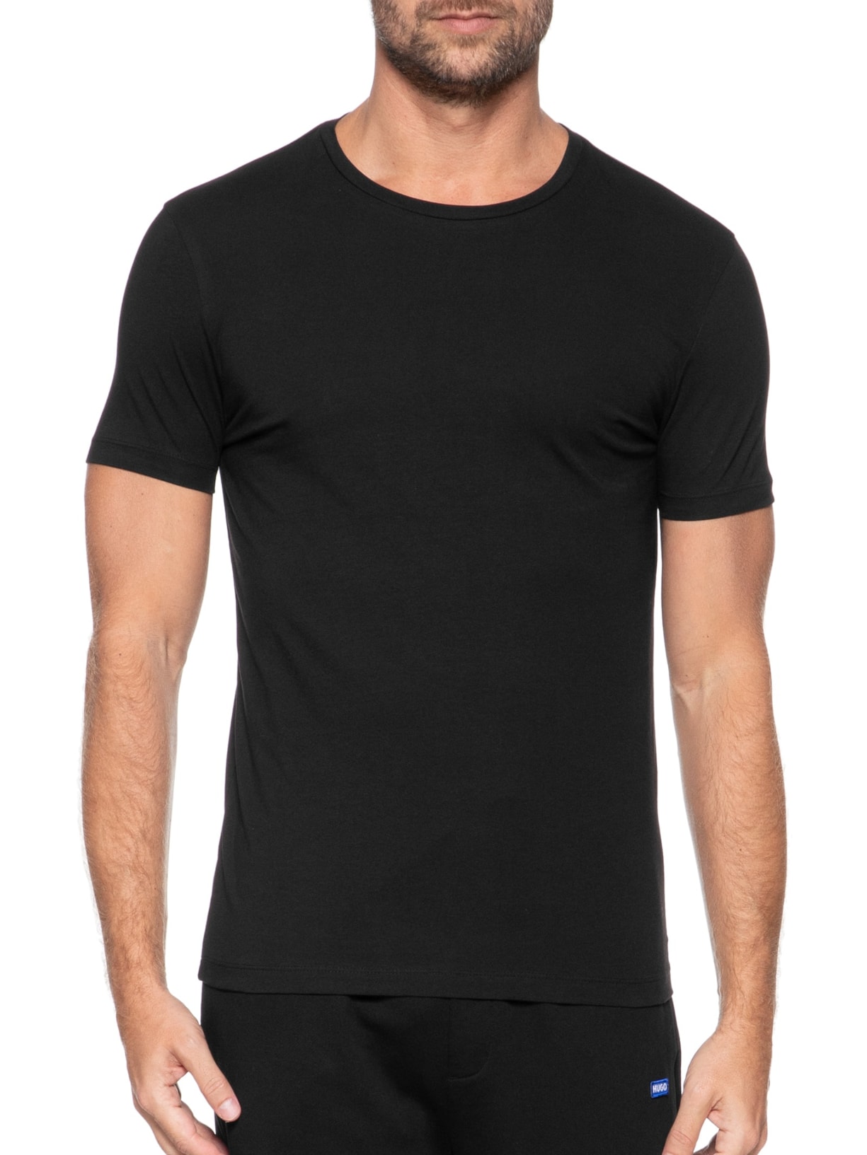 Kit De 2 Camisetas Masculina Manga Curta Preto Hugo