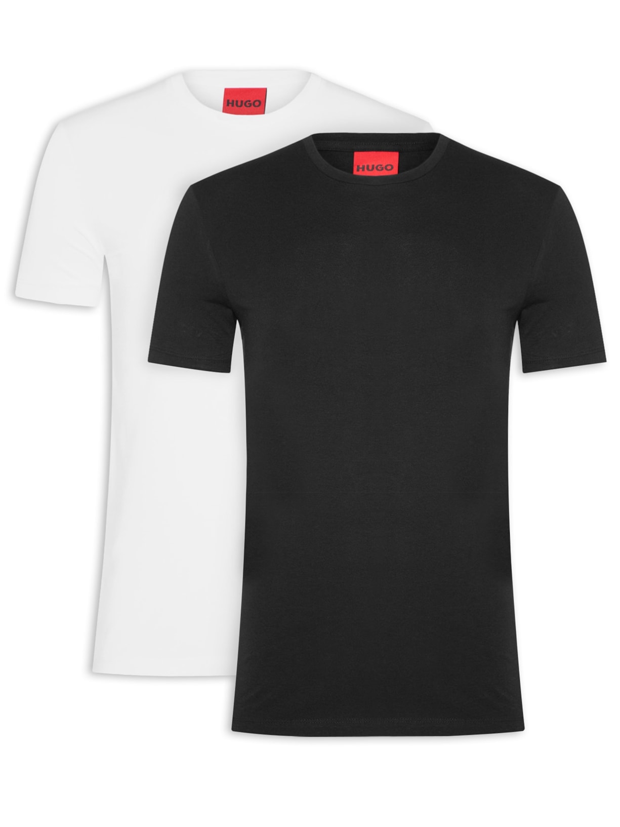 Kit De 2 Camisetas Masculina Manga Curta Preto Hugo