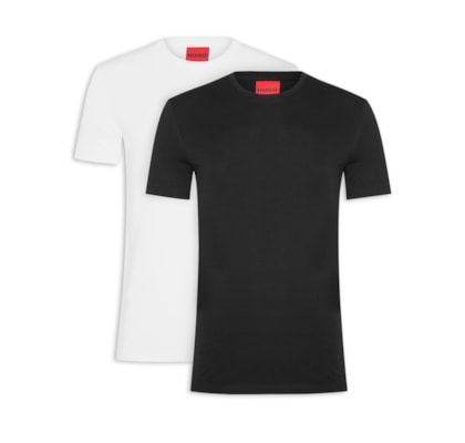 Kit De 2 Camisetas Masculina Manga Curta - Preto