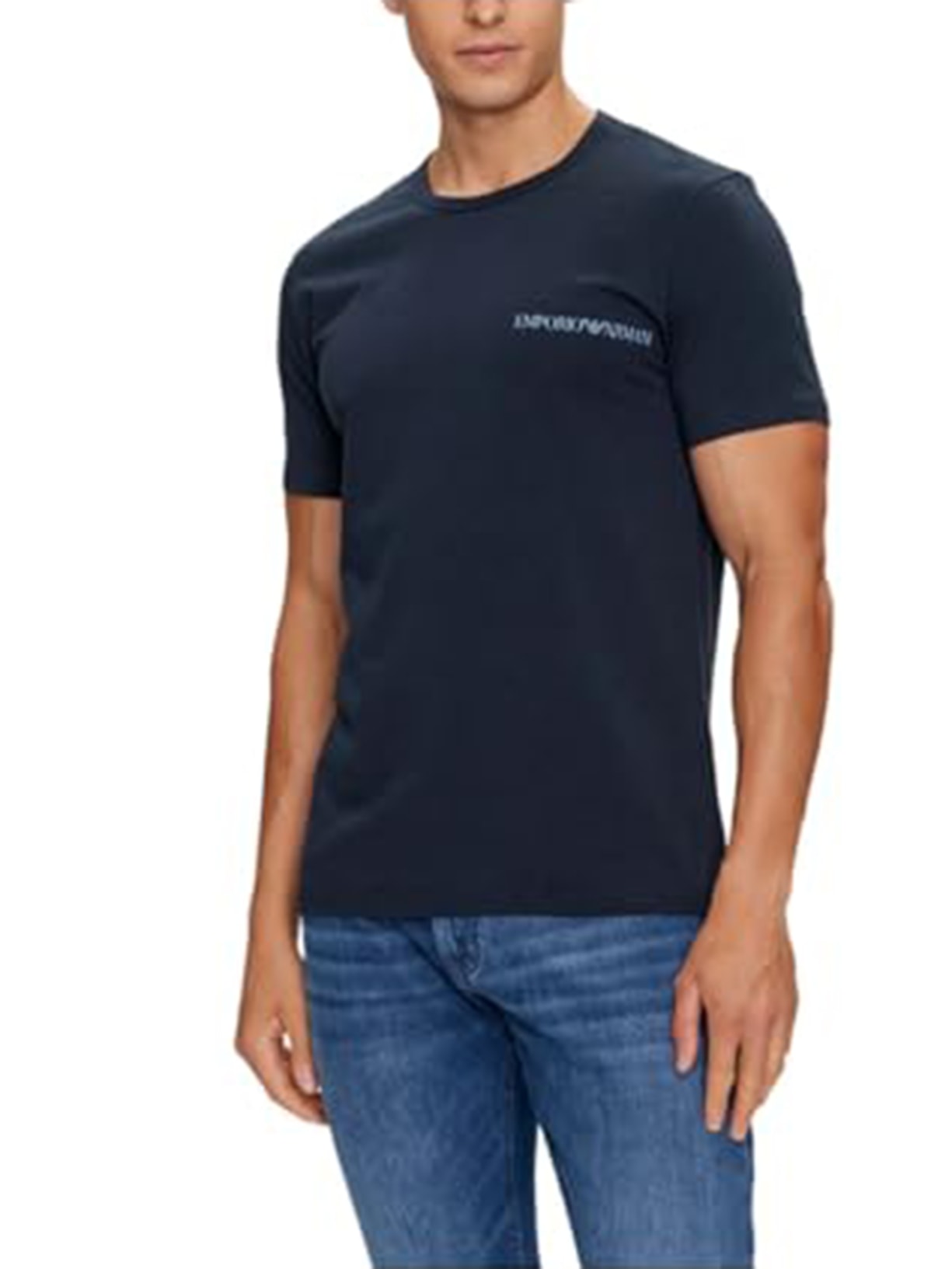 Kit De 2 Camisetas Masculinas Azul Emporio Armani Bodywear