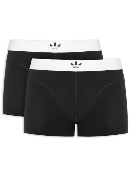 Kit De 2 Cuecas Boxer Comfort Flex Cotton - Preto