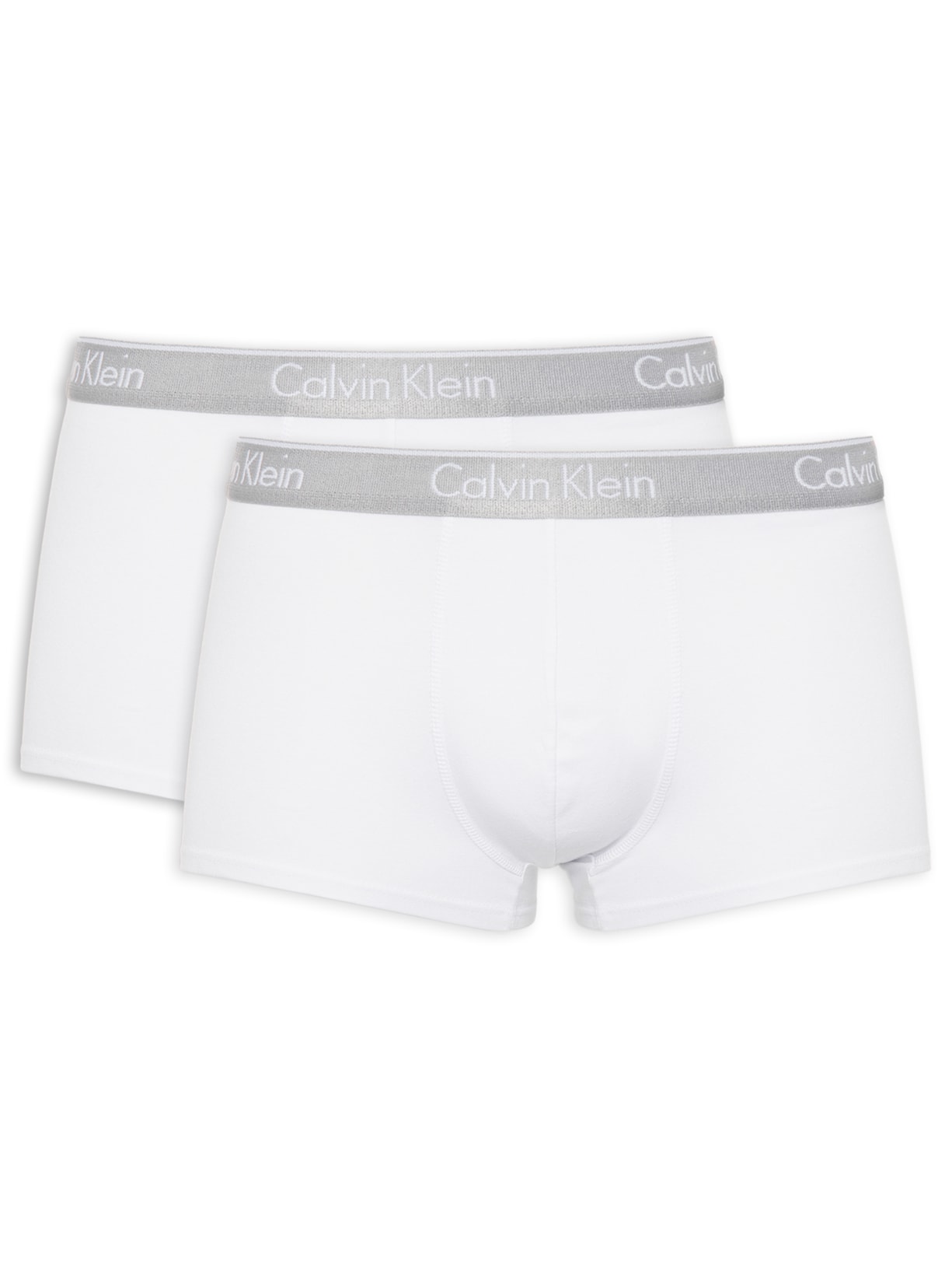 Kit de 2 Cuecas Low Rise Trunk Branco Calvin Klein Underwear