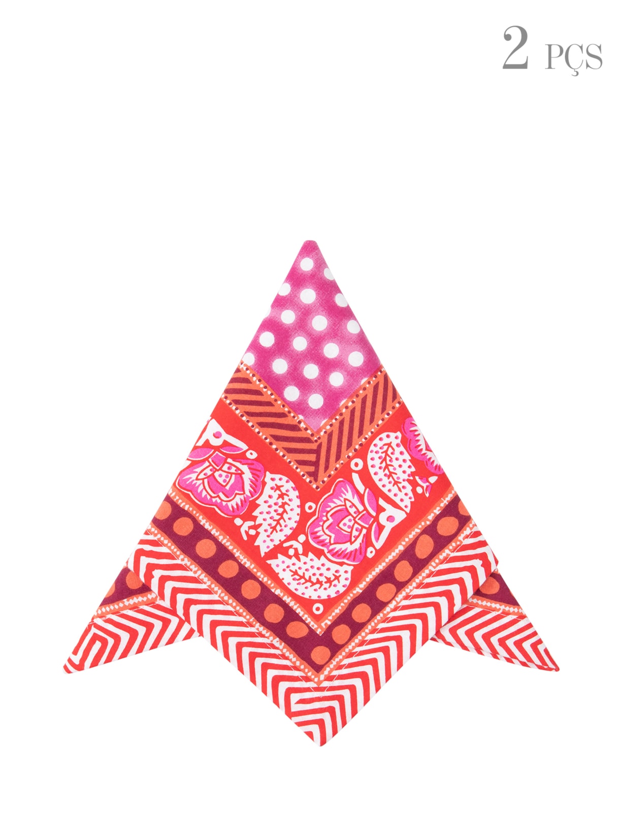 Kit de 2 Guardanapos Estampados Munira - Rosa