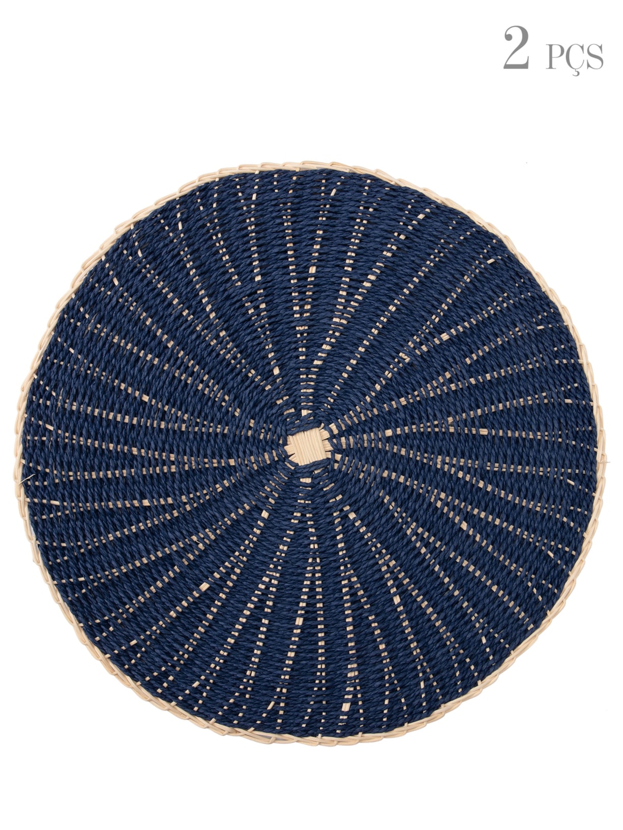 Kit de 2 Jogos Americanos Em Rattan - Azul