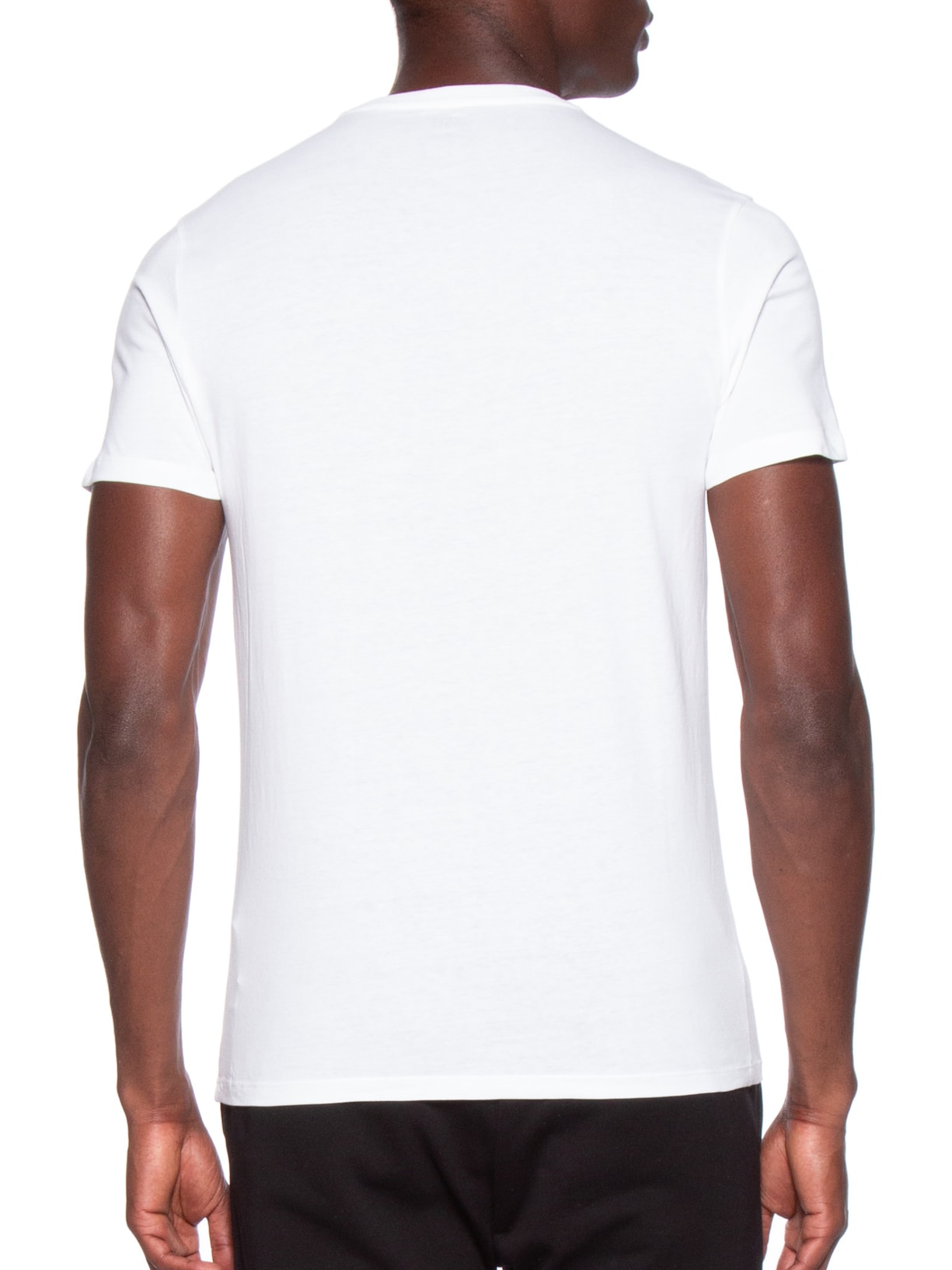 Kit de 3 Camisetas Masculinas em Algodão Branco Diesel