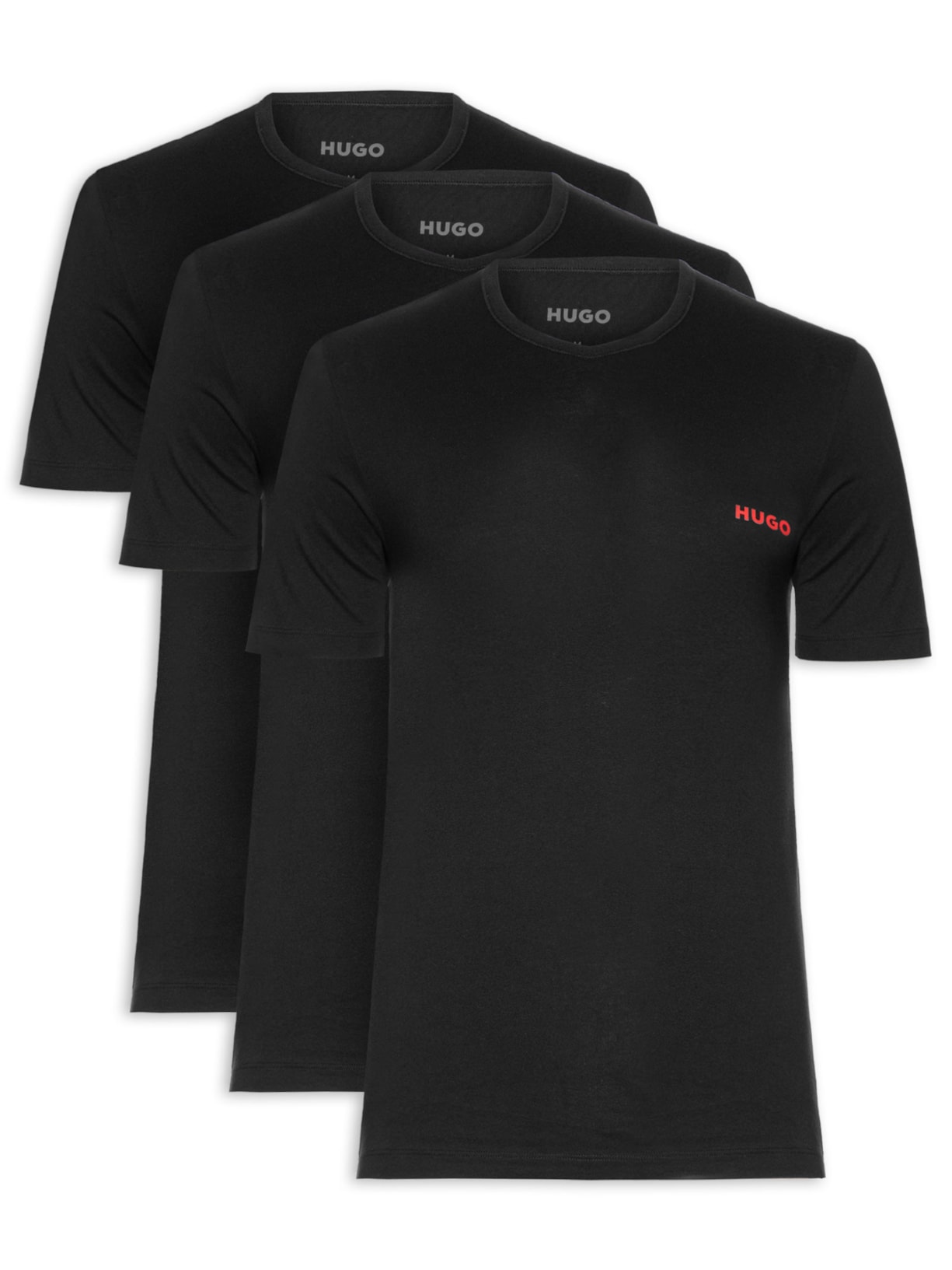 Kit de 3 Camisetas Masculinas Rn Triplet - Preto
