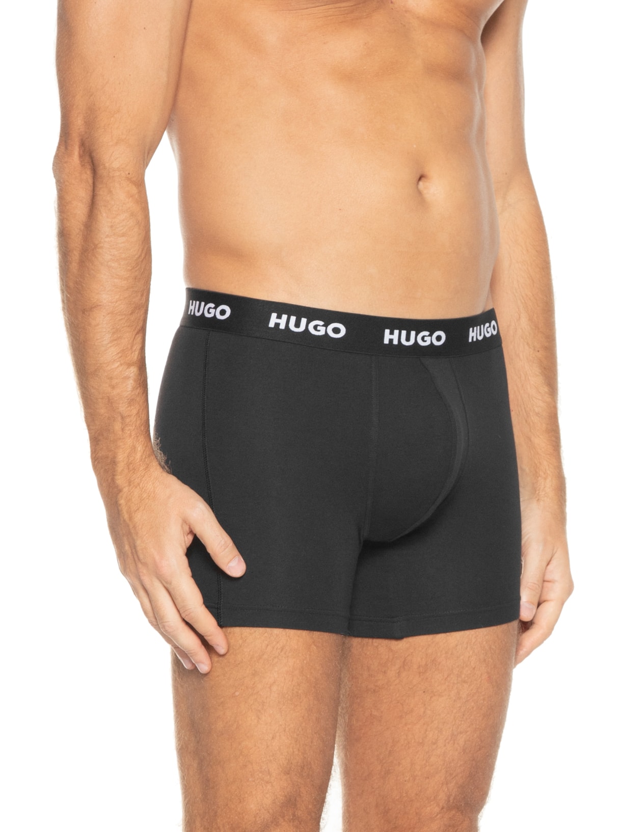 Kit De 3 Cuecas Boxer Br Triplet Pack Preto Hugo