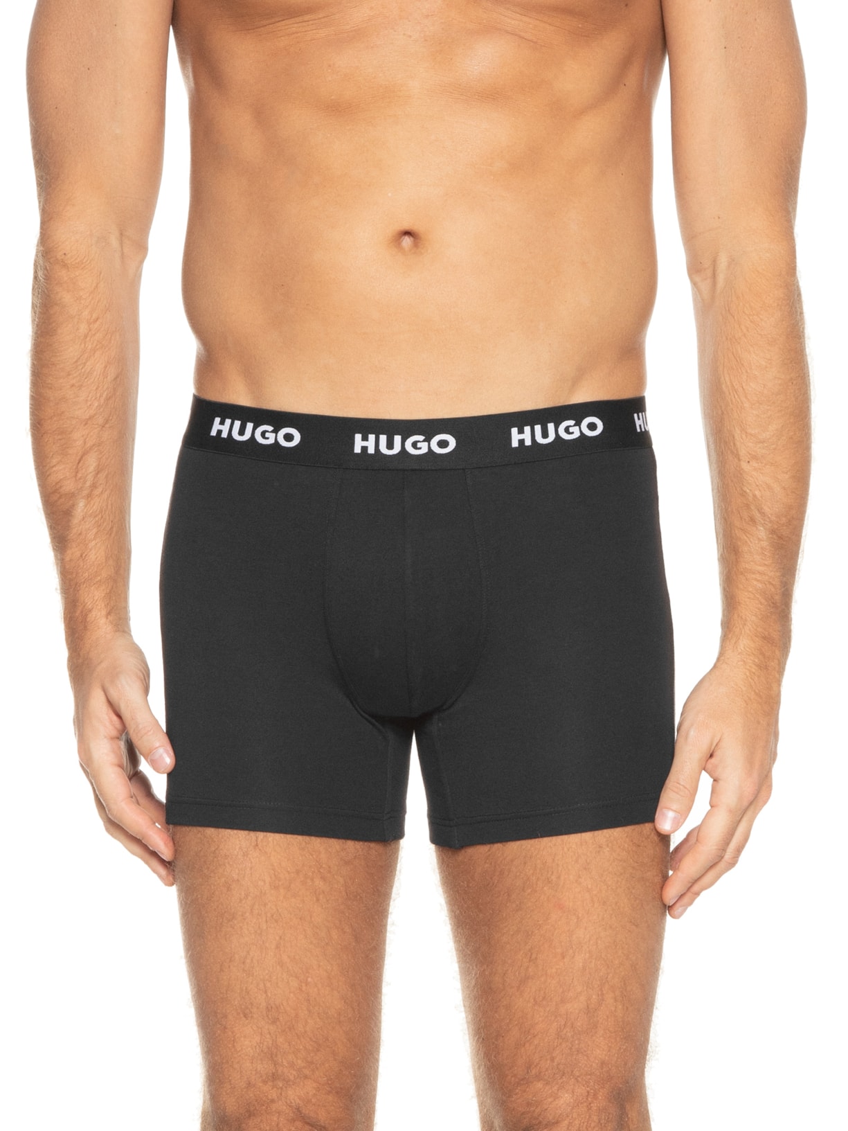 Kit De 3 Cuecas Boxer Br Triplet Pack Preto Hugo