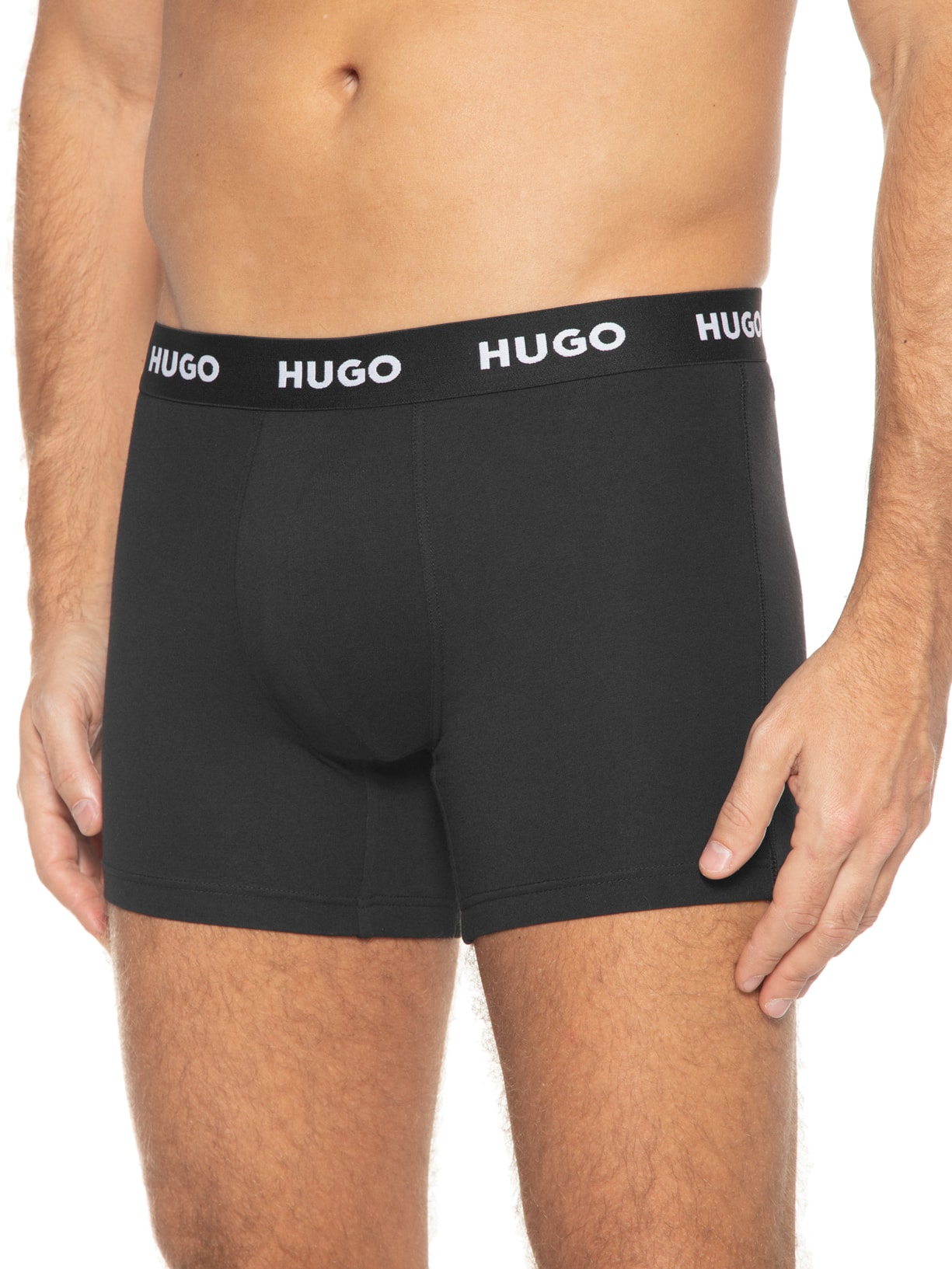 Kit De 3 Cuecas Boxer Br Triplet Pack Preto Hugo