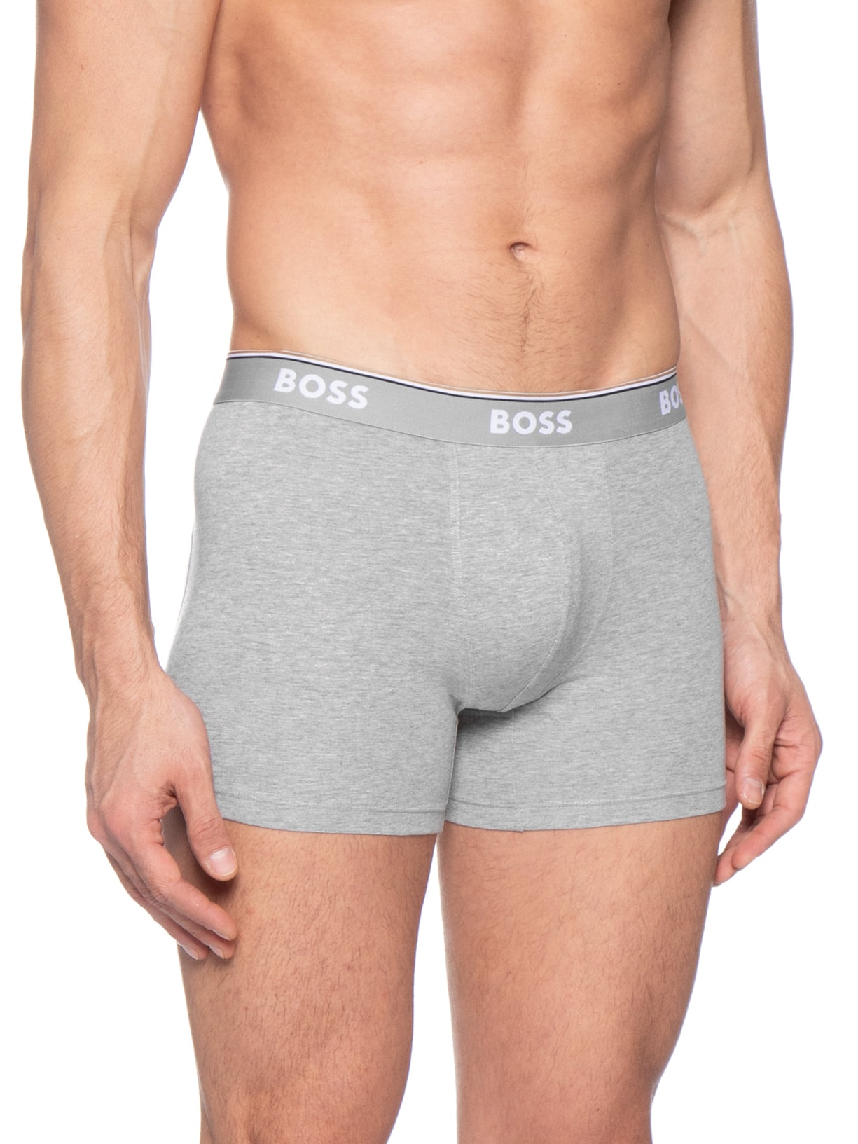Kit De 3 Cuecas Boxer Power Cinza Boss