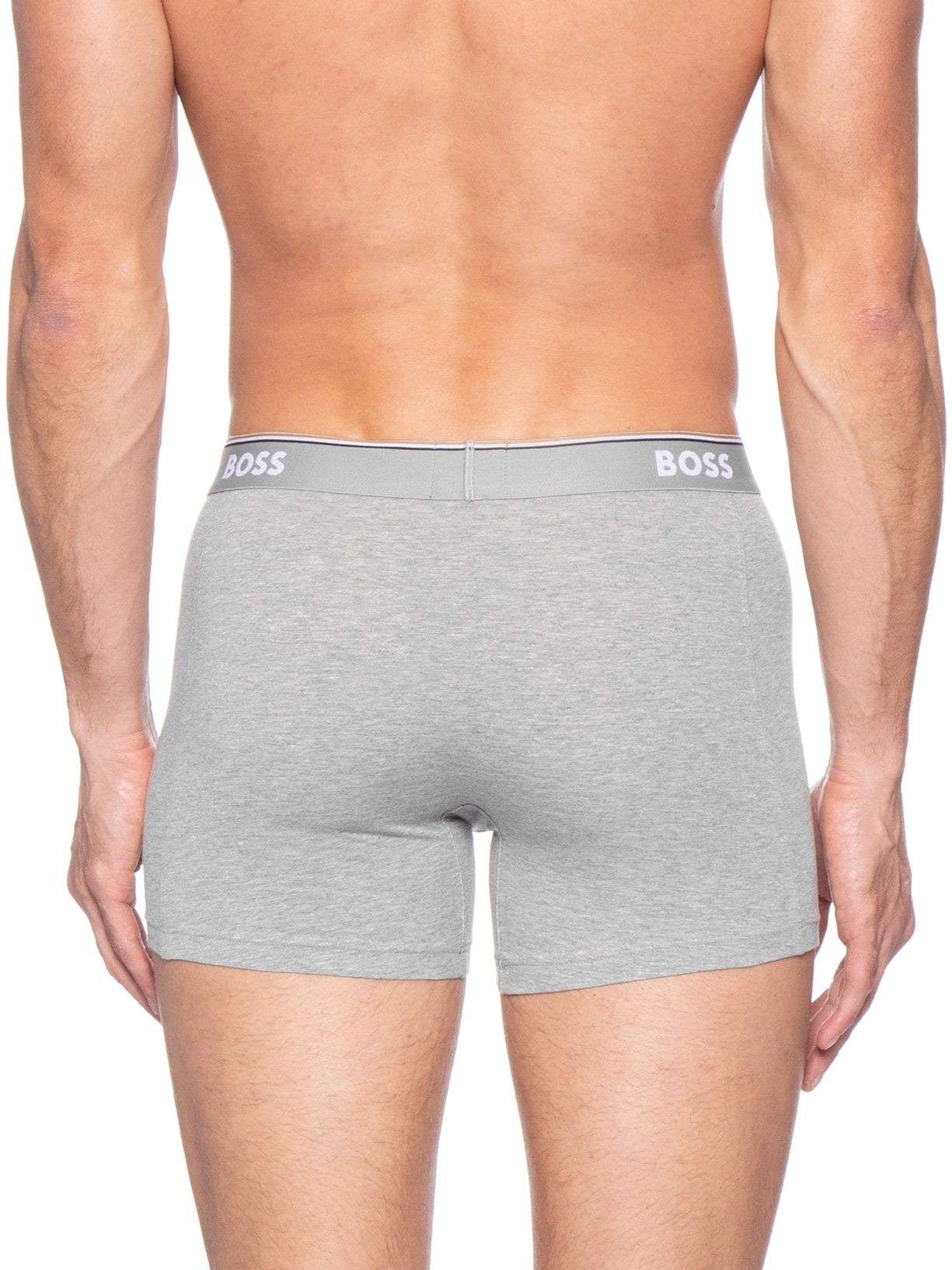 Kit De 3 Cuecas Boxer Power Cinza Boss
