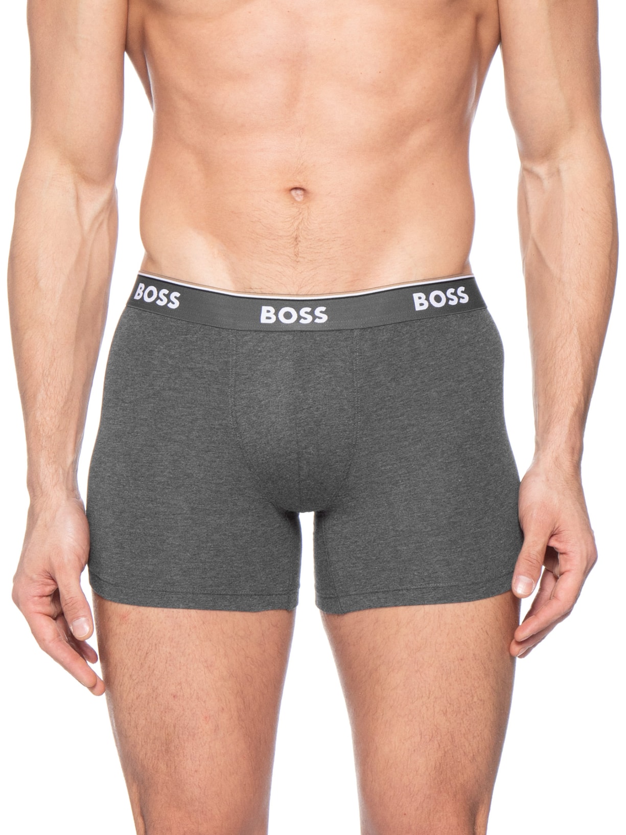 Kit De 3 Cuecas Boxer Power Cinza Boss