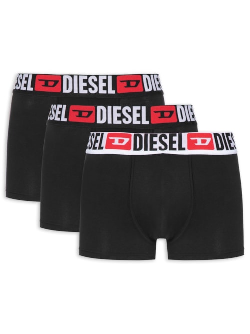 Kit de 3 Cuecas Boxer - Preto