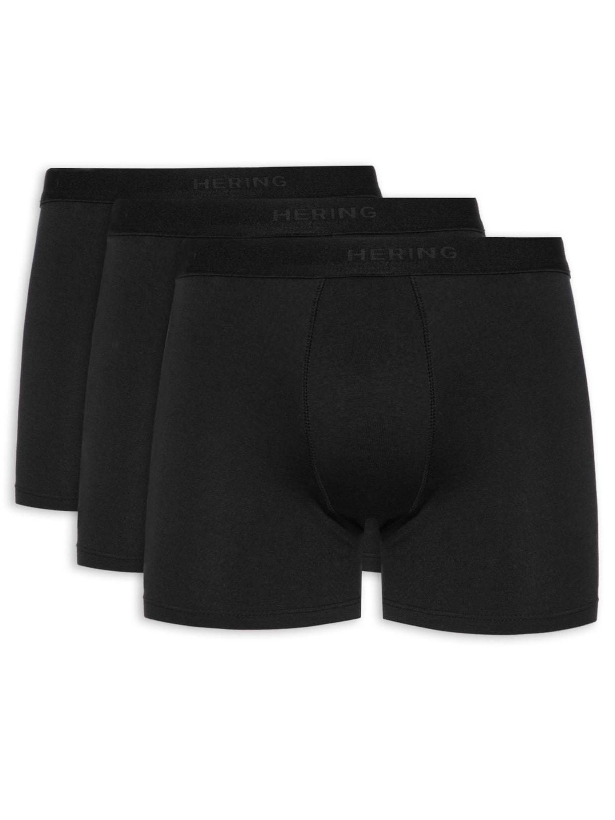 Kit De 3 Cuecas Boxer - Preto