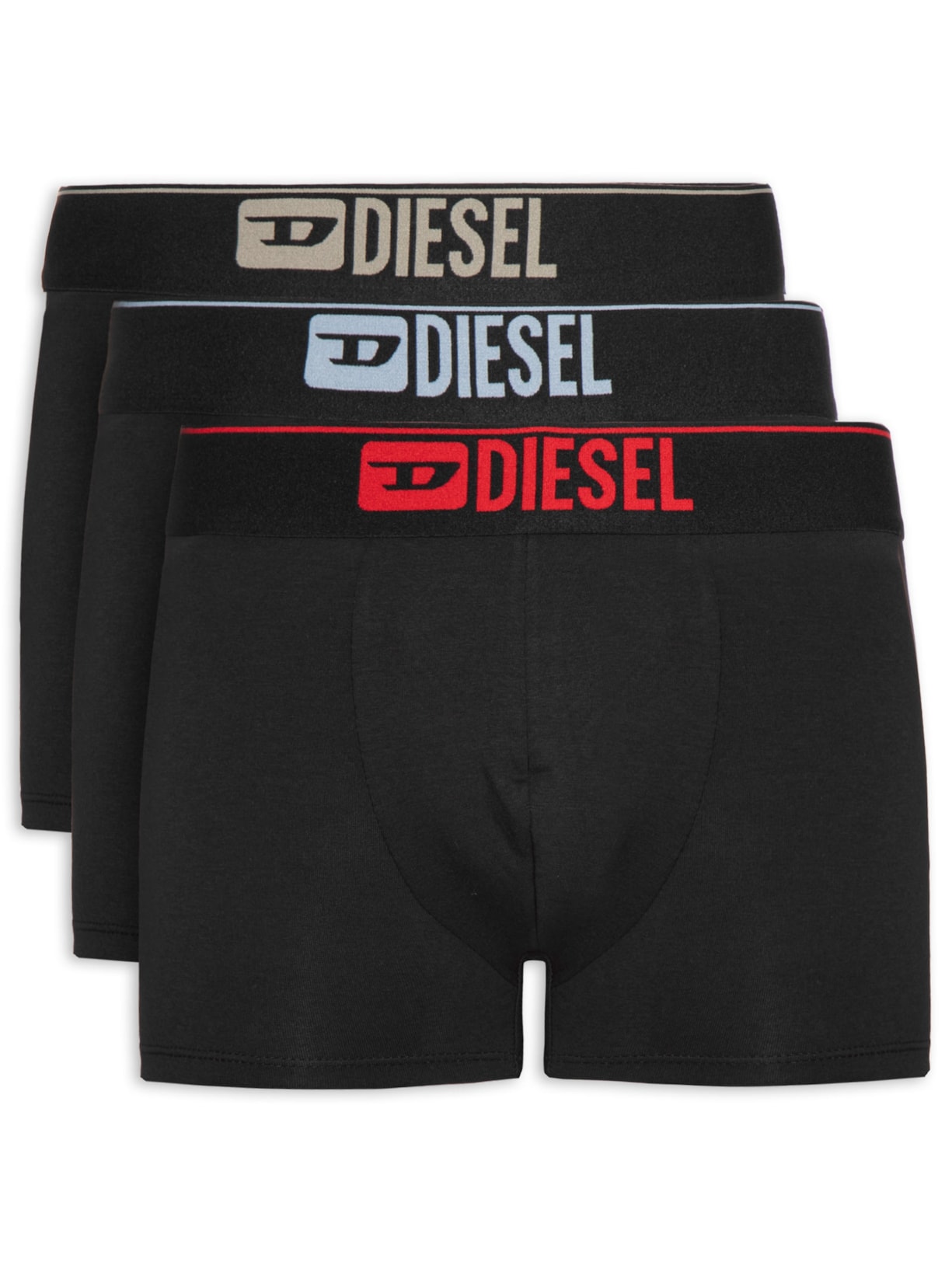 Kit De 3 Cuecas Boxer Preto Diesel