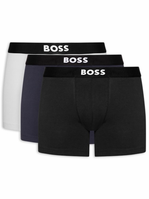 Kit De 3 Cuecas Boxer - Preto