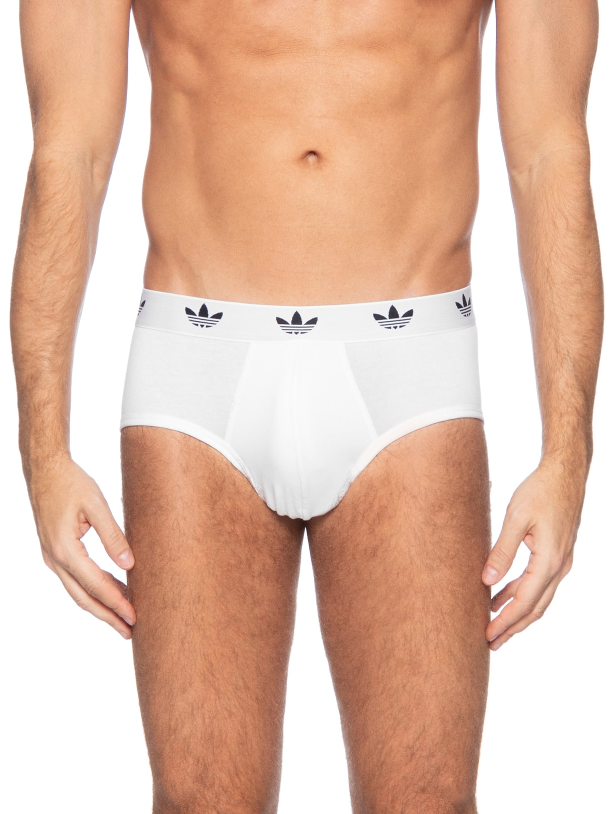 Kit De 3 Cuecas Brief Comfort Flex Cotton Branco Adidas Originals Underwear