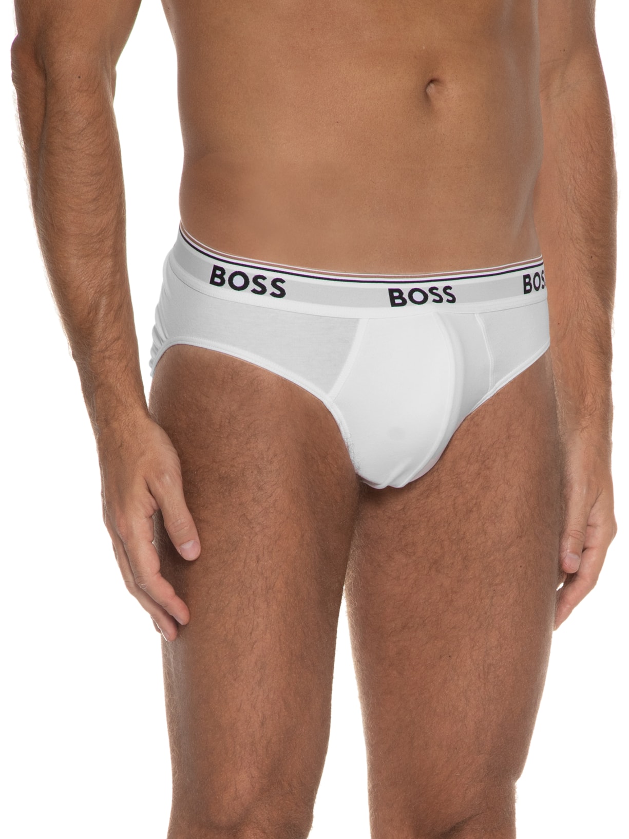 Kit De 3 Cuecas Brief Power Branco Boss