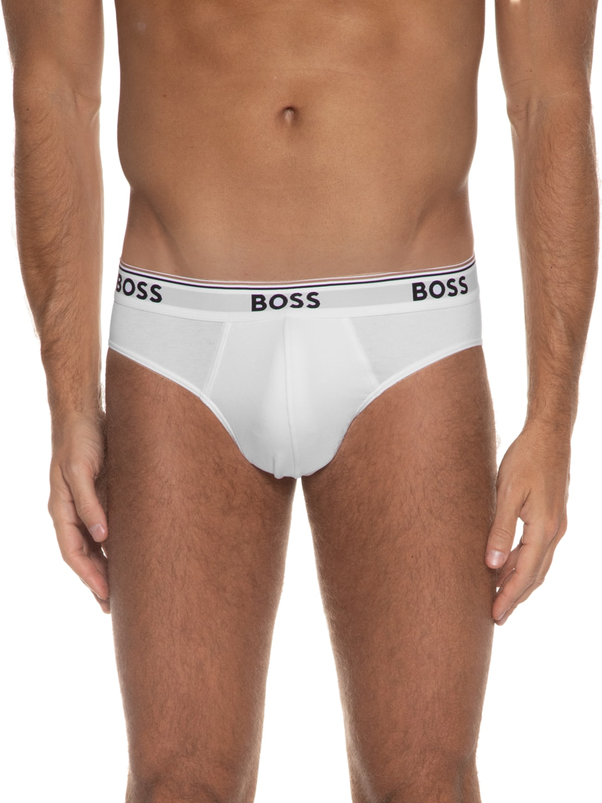 Kit De 3 Cuecas Brief Power Branco Boss