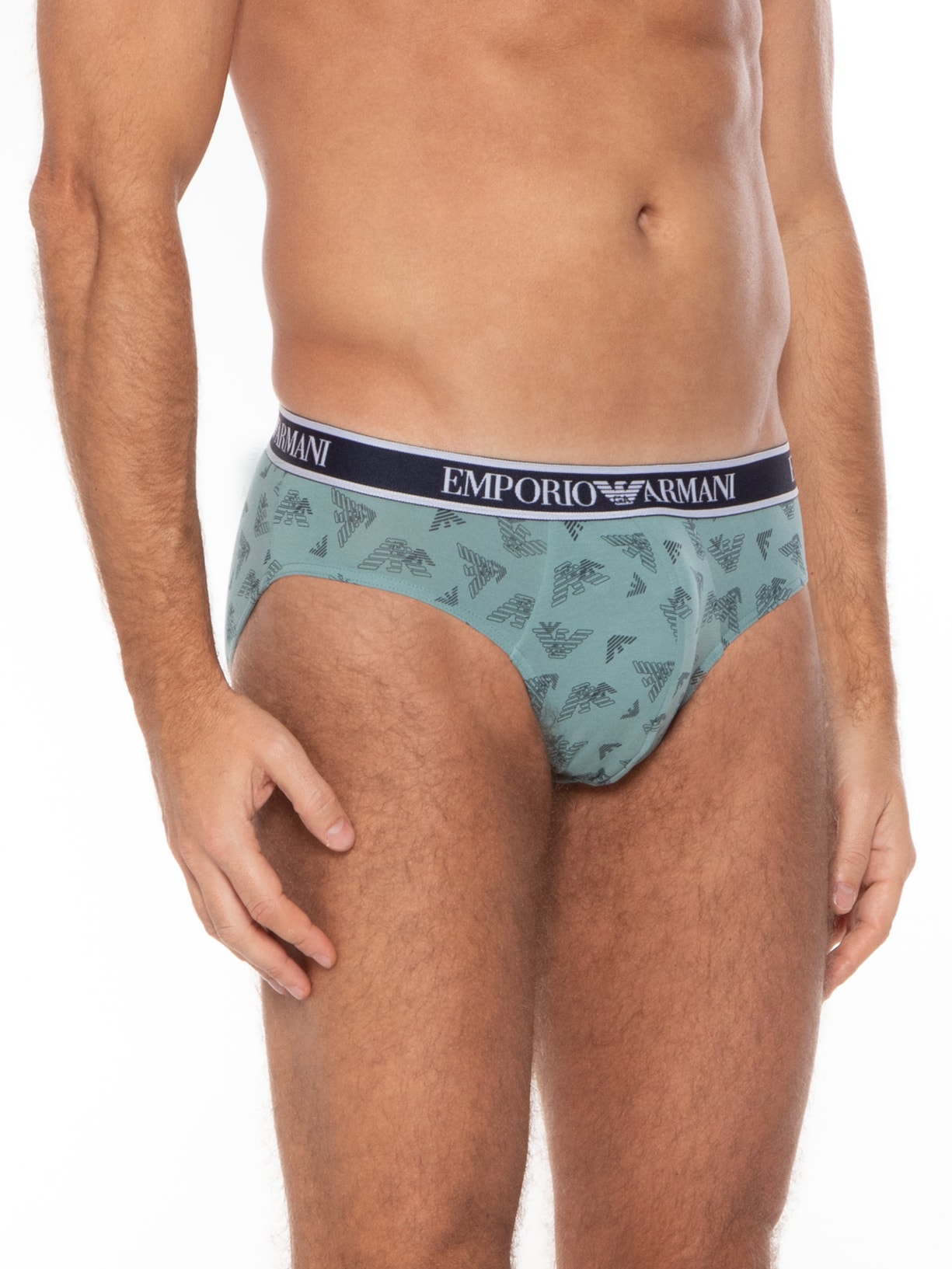 Kit De 3 Cuecas Knit Brief Emporio Armani Bodywear