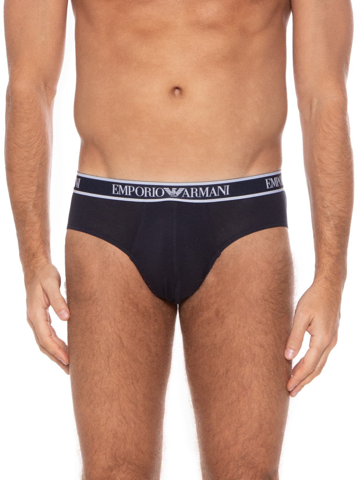 Kit De 3 Cuecas Knit Brief Emporio Armani Bodywear