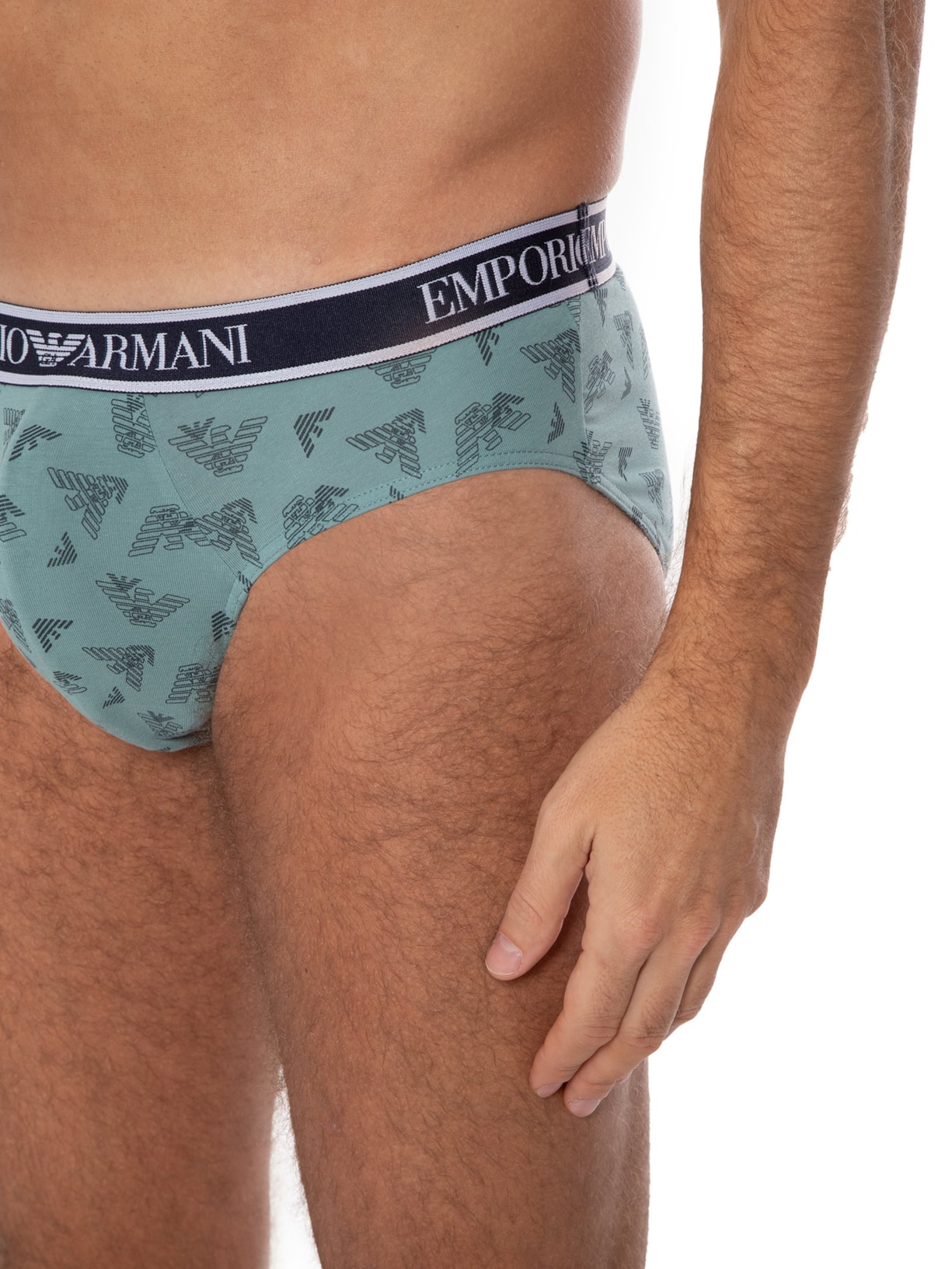 Kit De 3 Cuecas Knit Brief Emporio Armani Bodywear