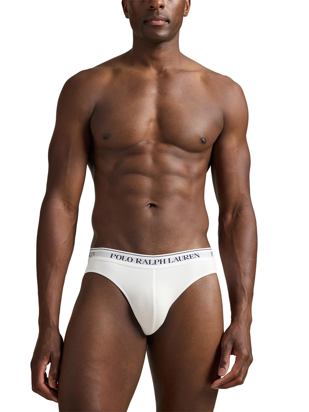 KIt De 3 Cuecas Low Rise Brief Branco Polo Ralph Lauren