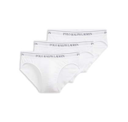 KIt De 3 Cuecas Low Rise Brief - Branco