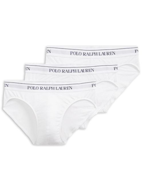 KIt De 3 Cuecas Low Rise Brief - Branco
