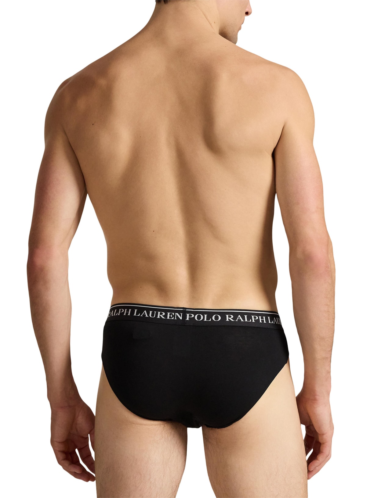 Kit De 3 Cuecas Low Rise Brief Preto Polo Ralph Lauren