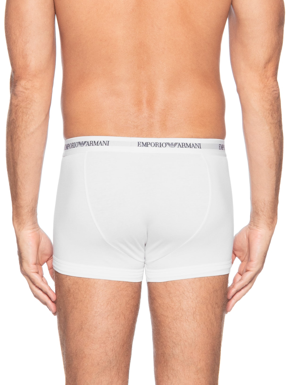Kit De 3 Cuecas Trunk Branco Emporio Armani Bodywear