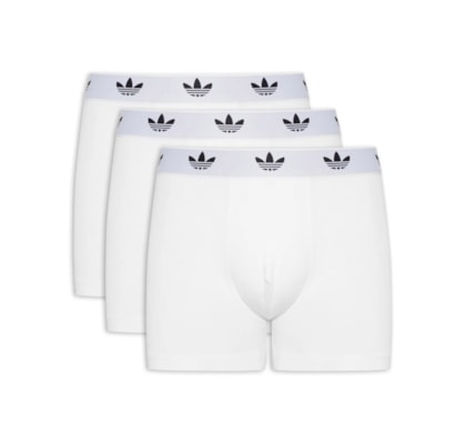 Kit De 3 Cuecas Trunk Comfort Flex Cotton - Branco