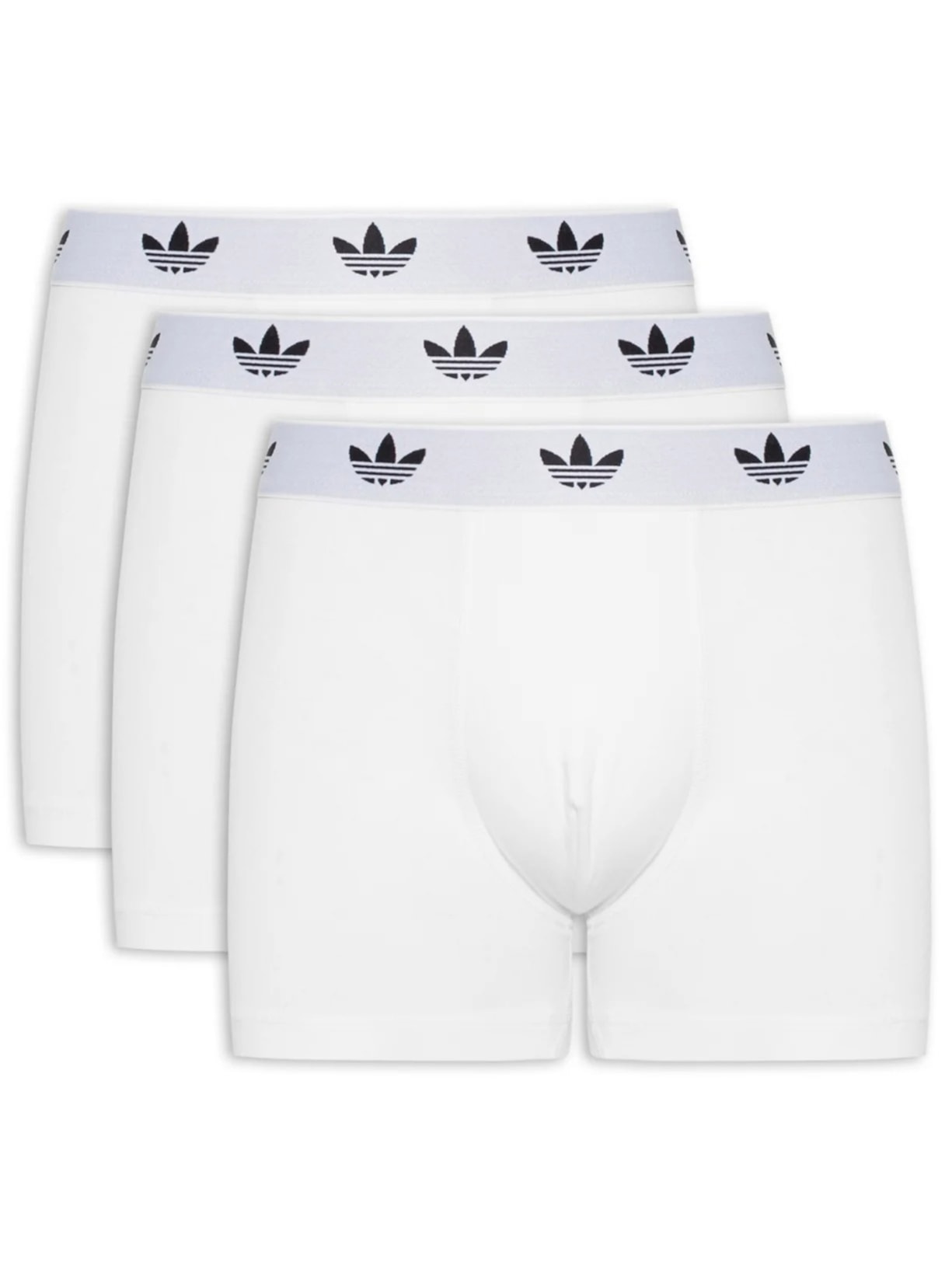 Kit De 3 Cuecas Trunk Comfort Flex Cotton - Branco