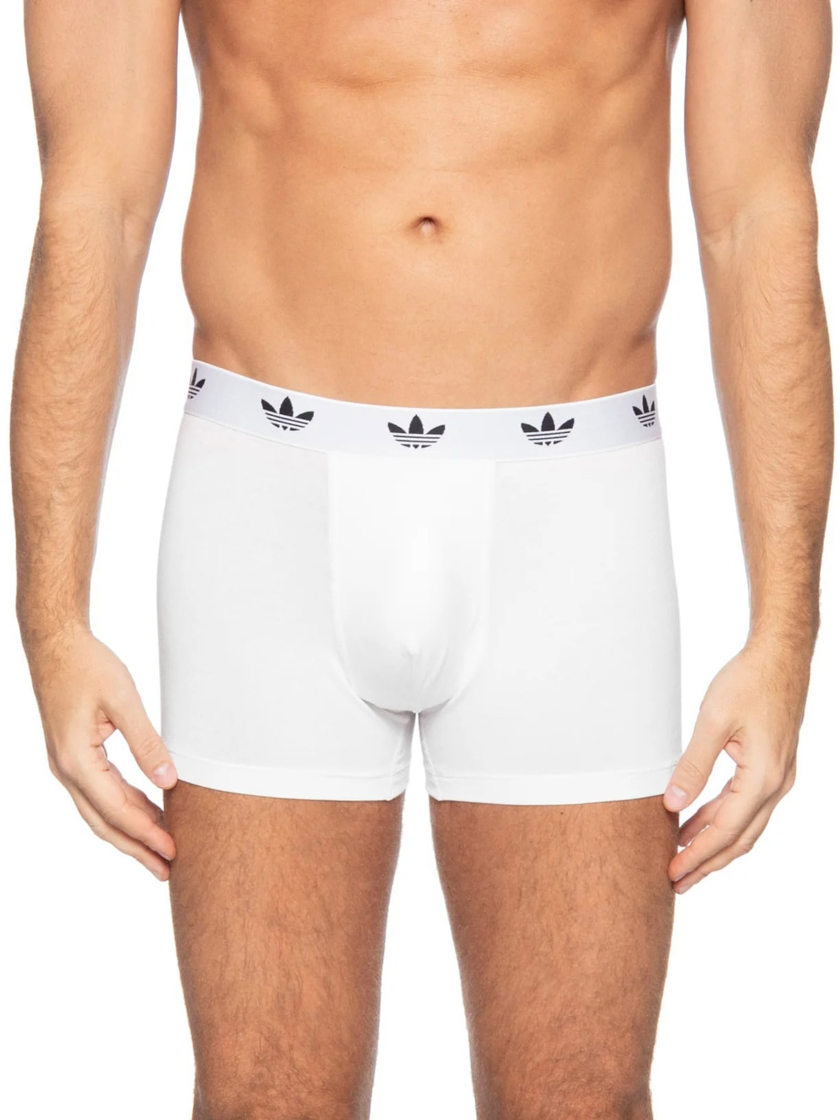 Kit De 3 Cuecas Trunk Comfort Flex Cotton Branco Adidas Originals Underwear
