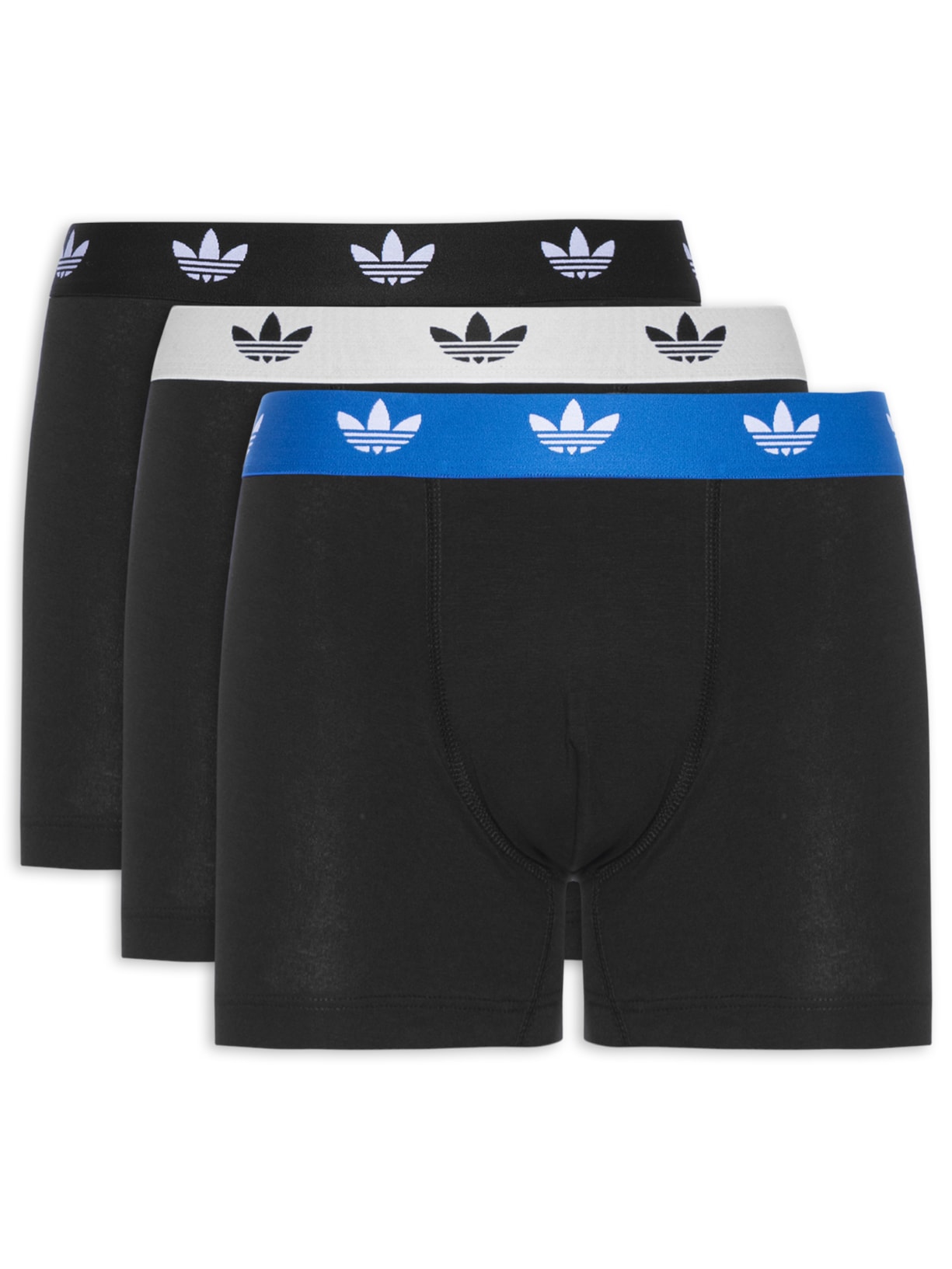 Kit De 3 Cuecas Trunk Comfort Flex Cotton - Preto