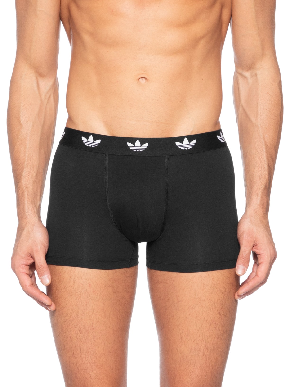 Kit De 3 Cuecas Trunk Comfort Flex Cotton Preto Adidas Originals Underwear