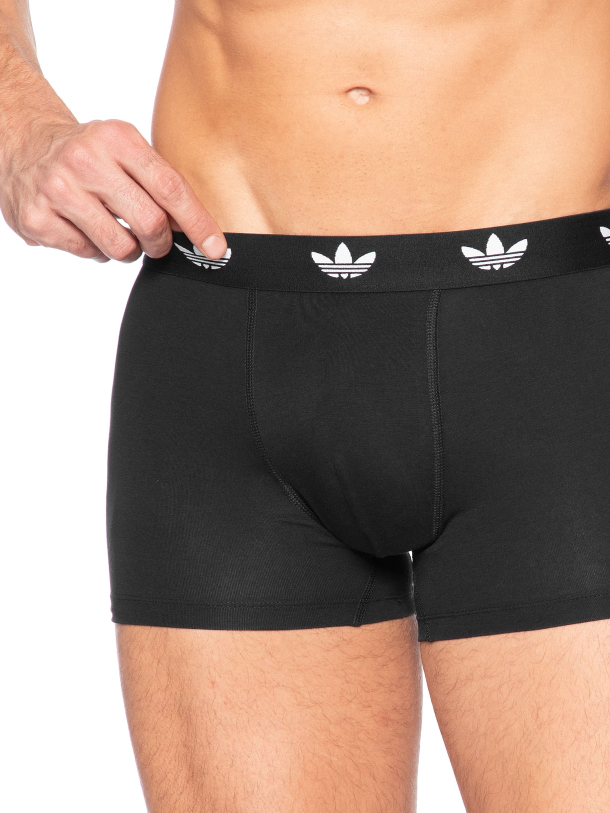 Kit De 3 Cuecas Trunk Comfort Flex Cotton Preto Adidas Originals Underwear