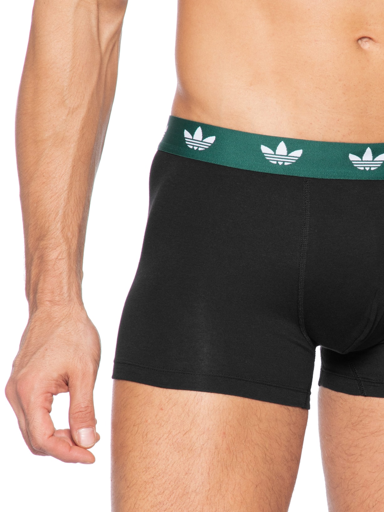 Kit De 3 Cuecas Trunk Comfort Flex Cotton Preto Adidas Originals Underwear