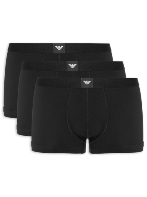 Kit De 3 Cuecas Trunk - Preto