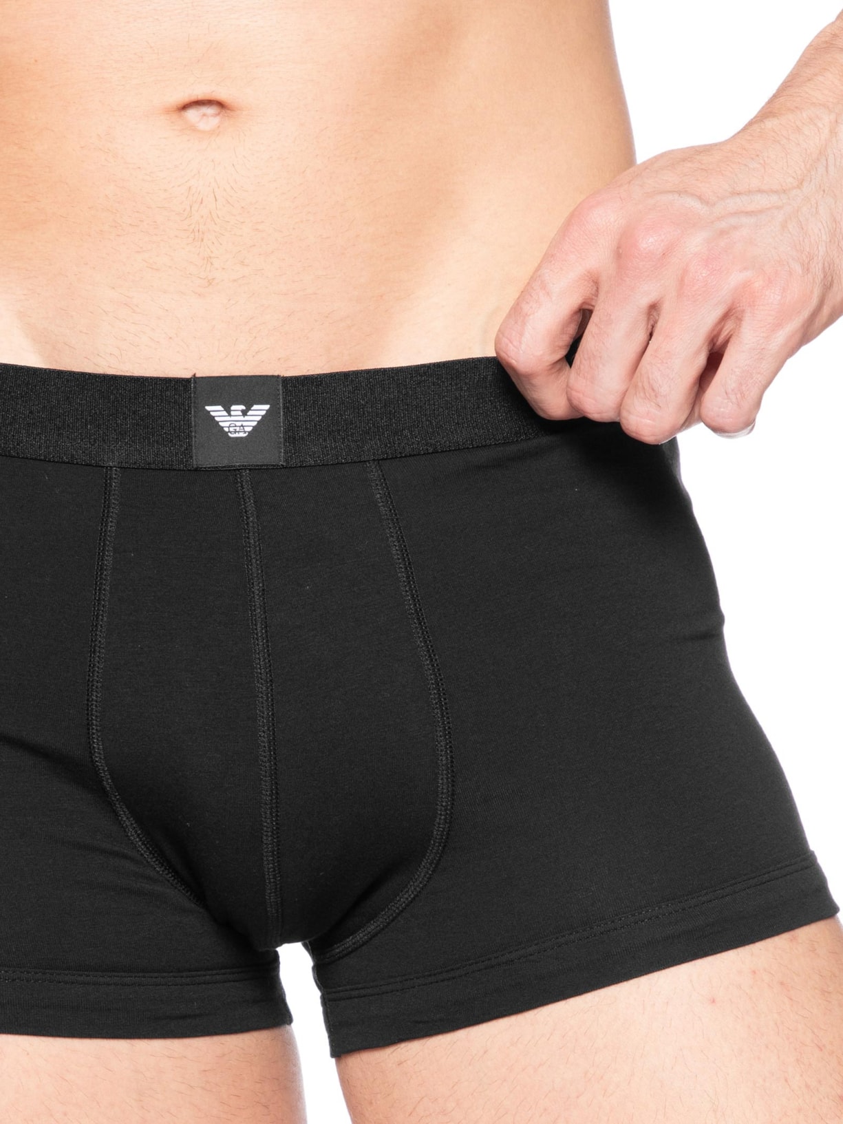 Kit De 3 Cuecas Trunk Preto Emporio Armani Bodywear