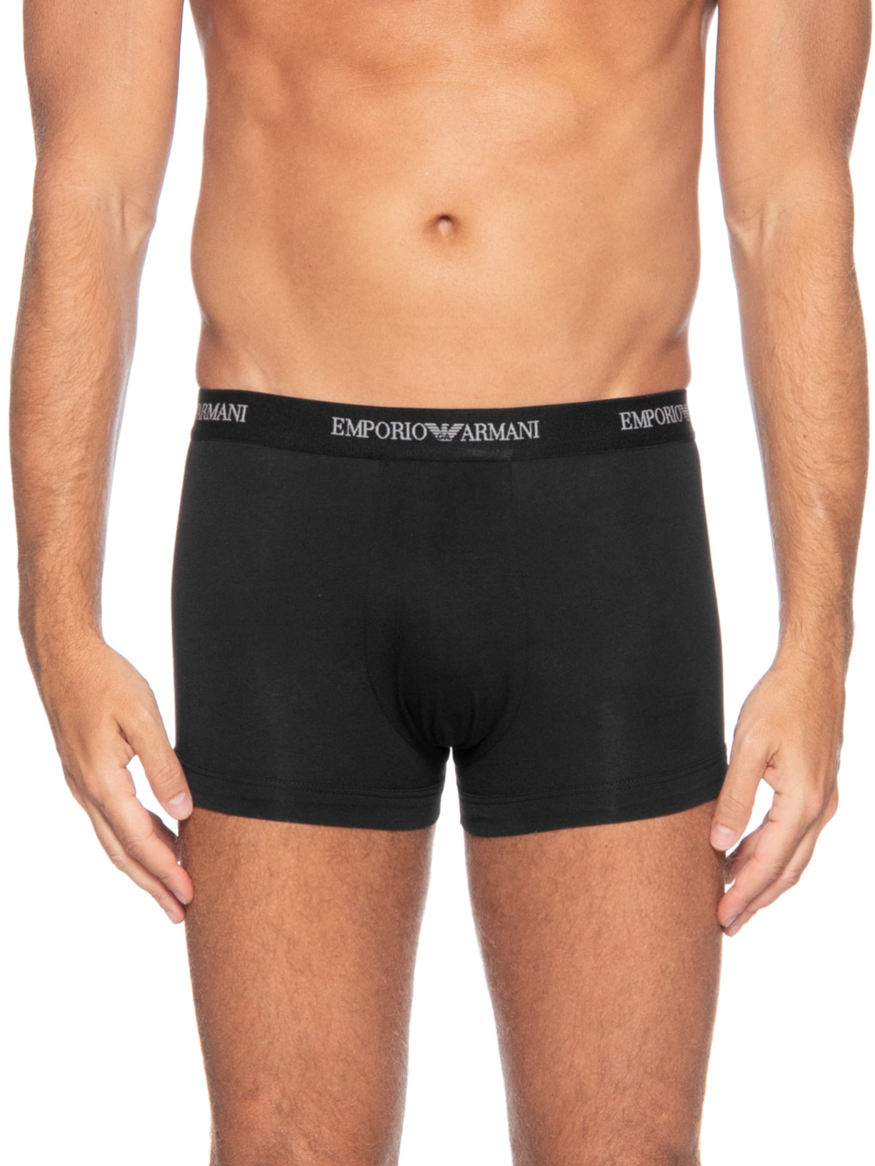 Kit De 3 Cuecas Trunk Preto Emporio Armani Bodywear