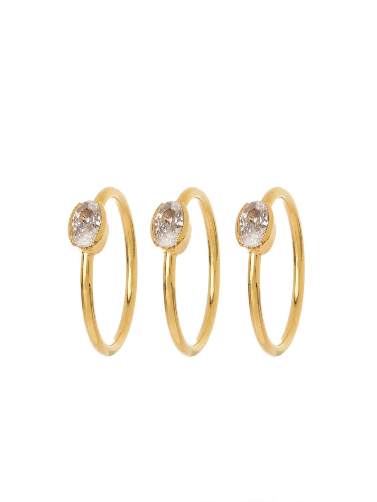 Kit De Anéis Feminino Bright Waves - Dourado