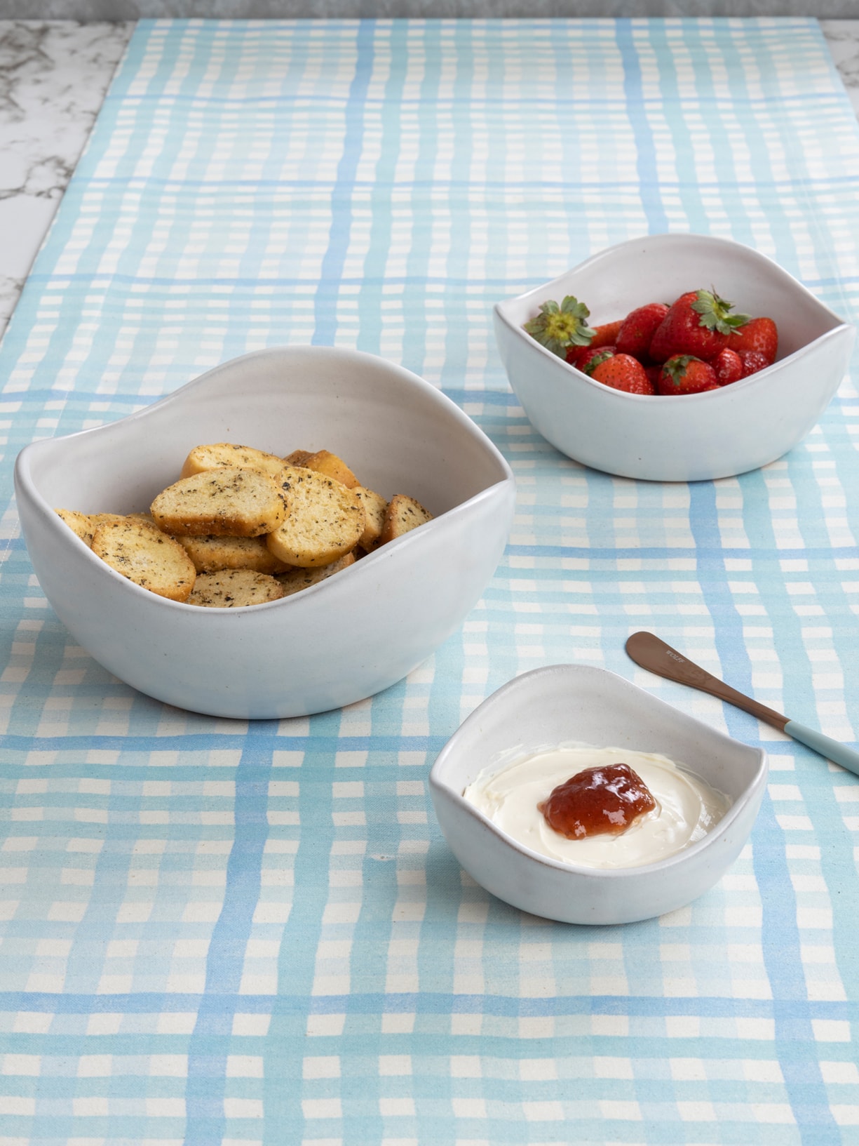 Kit De Bowl Onda P, M, G Branco Luli Ateliê