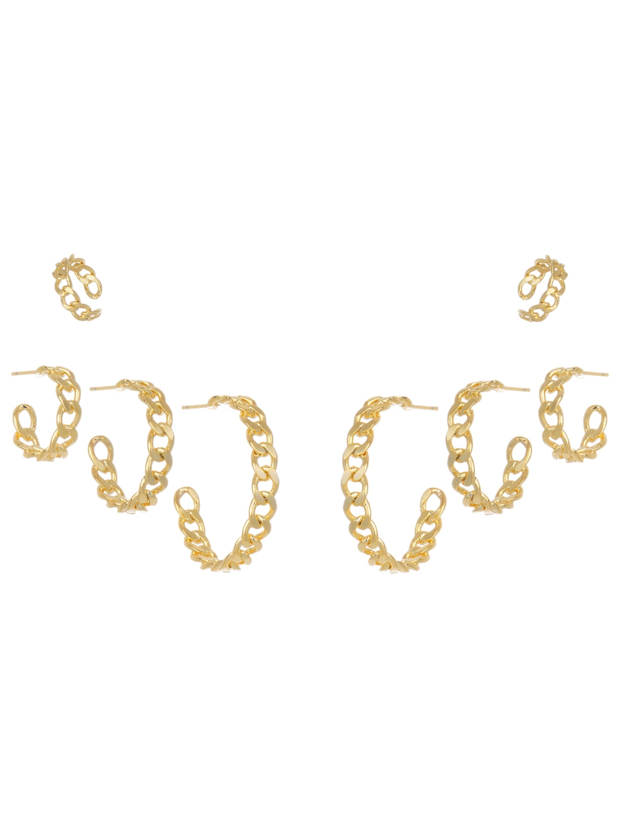 Kit De Brincos Feminino Argola Wild Dourado Nádia Gimenes