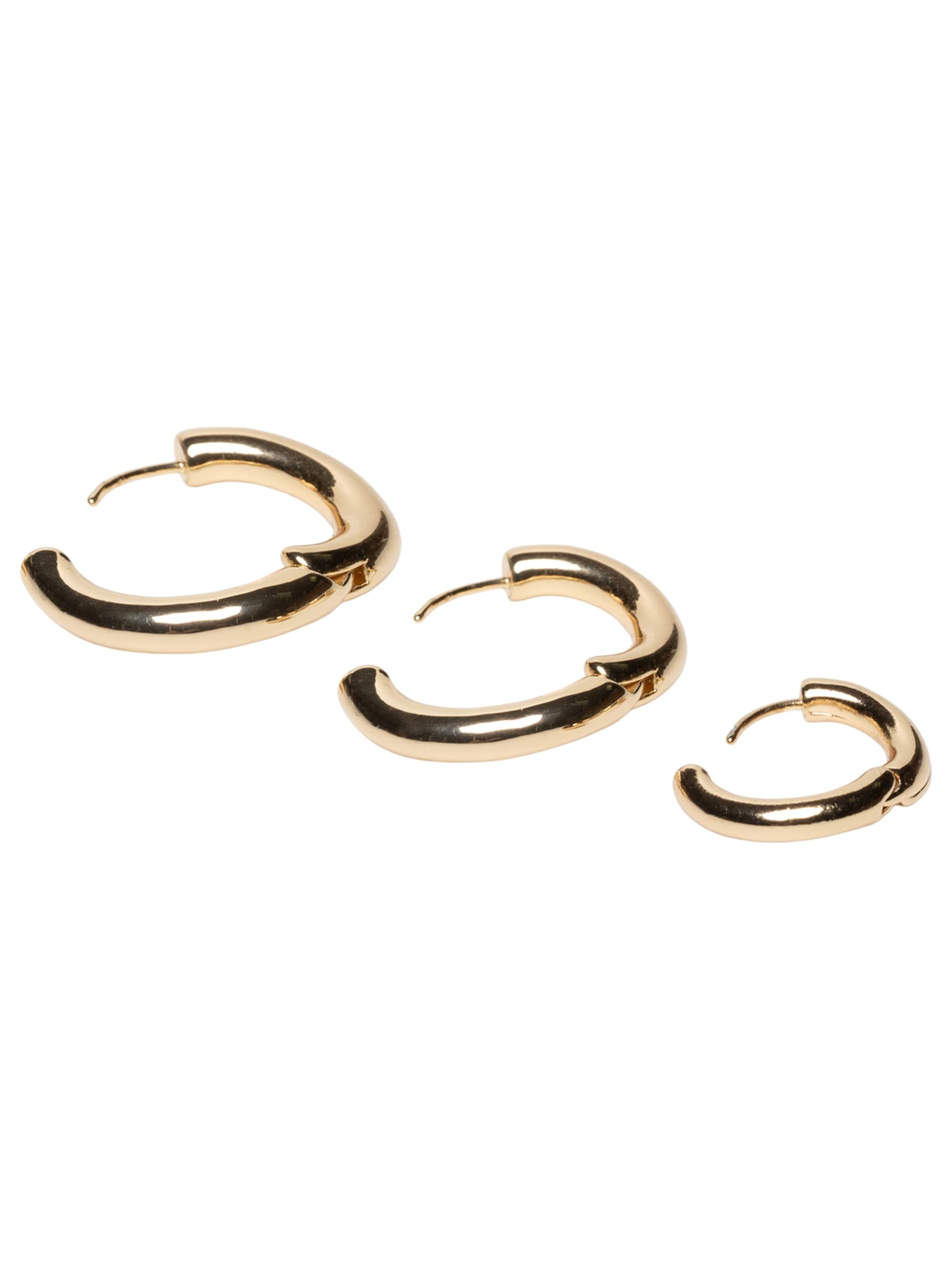 Kit De Brincos Femininos Argolas Básicas - Dourado