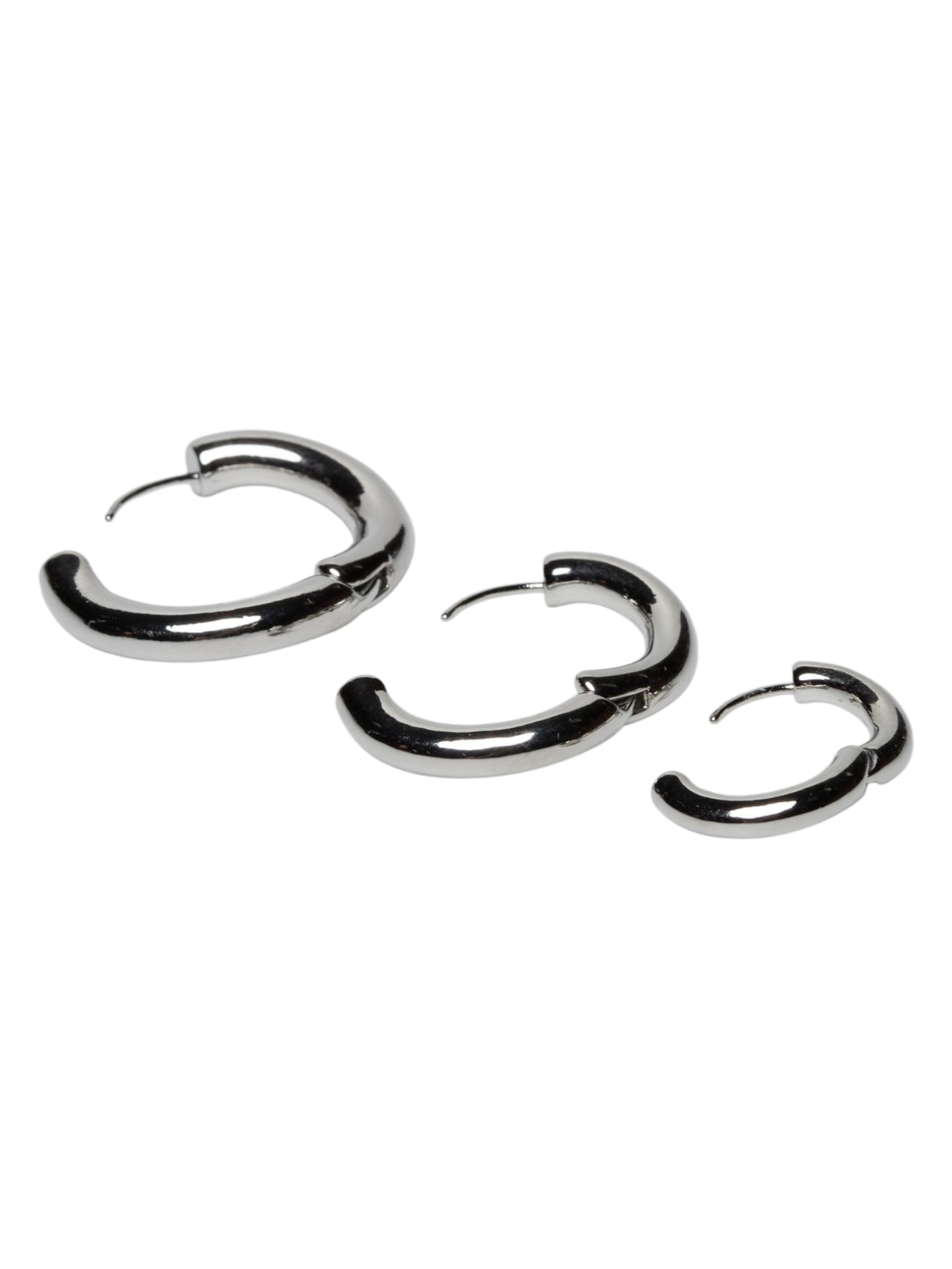 Kit De Brincos Femininos Argolas Básicas - Prateado